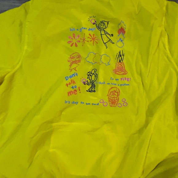 Disney Parks Pixar “Inside Out’ Windbreaker Yellow Size Adult - Picture 7 of 10